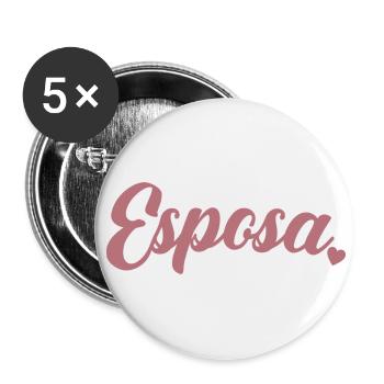 Esposa Cute Wife To Be Bride Couple Wedding Gift - Buttons large 2.2''/56 mm (5-pack) - white - Front