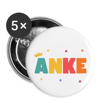Anke! Customizable - Buttons large 2.2''/56 mm (5-pack) - white - Front