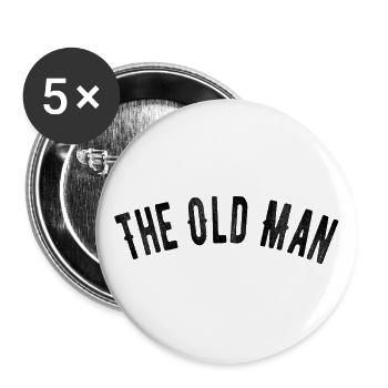 The Old Man Dad Fathers Day Gift - Buttons large 2.2''/56 mm (5-pack) - white - Front