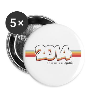 2014 the birth of legends - Buttons large 2.2''/56 mm (5-pack) - white - Front
