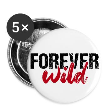 Forever wild - Buttons large 2.2''/56 mm (5-pack) - white - Front