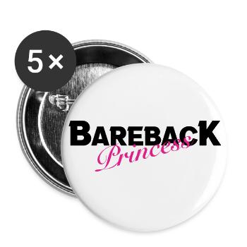 Bareback Princess - Buttons groß 56 mm (5er Pack) - Weiß - Vorne