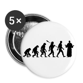 Evolution - Pastors - Church - Religion - Buttons large 2.2''/56 mm (5-pack) - white - Front