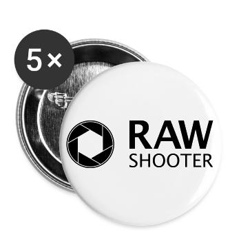 raw shooter - fotografie im RAW Format - Buttons groß 56 mm (5er Pack) - Weiß - Vorne