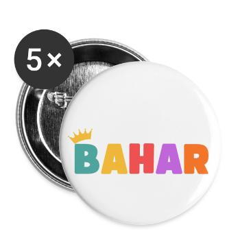 Bahar! Customizable - Buttons large 2.2''/56 mm (5-pack) - white - Front