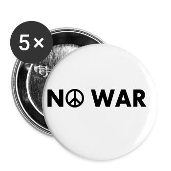 No war - Buttons groß 56 mm (5er Pack) - Weiß - Vorne