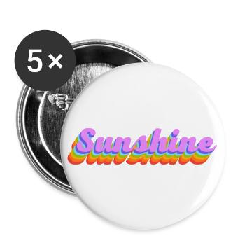 sunshine - Buttons groß 56 mm (5er Pack) - Weiß - Vorne