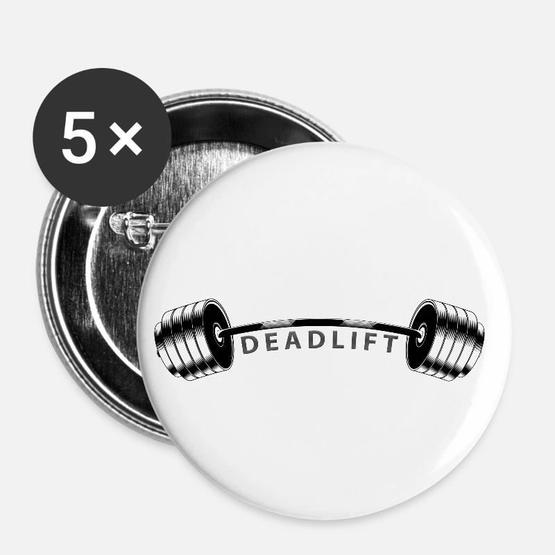 Deadlift - Buttons large 2.2''/56 mm (5-pack) - white