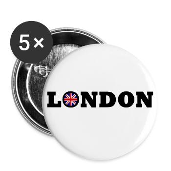 London - Buttons large 2.2''/56 mm (5-pack) - white - Front