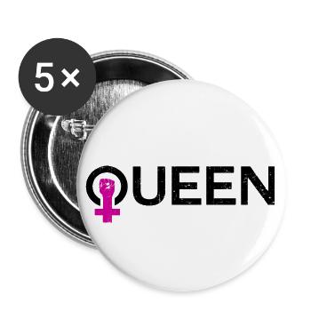 Queen Venus Feminismus Frauen - Buttons groß 56 mm (5er Pack) - Weiß - Vorne