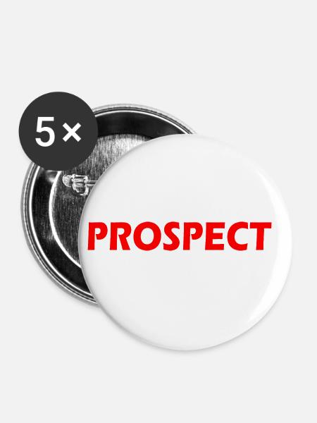 Prospect - Buttons groß 56 mm (5er Pack) - Weiß