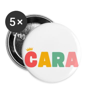 Cara! Customizable - Buttons large 2.2''/56 mm (5-pack) - white - Front