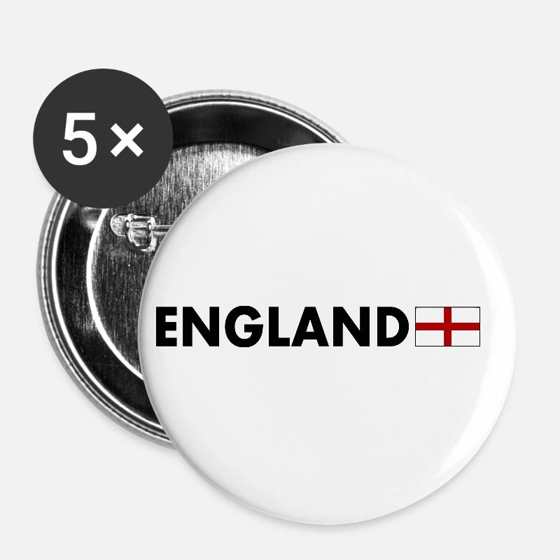 England - Buttons large 2.2''/56 mm (5-pack) - white