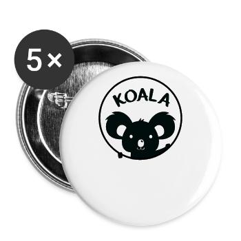 Koala bear - Buttons large 2.2''/56 mm (5-pack) - white - Front