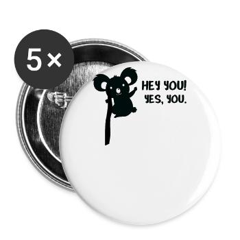 Koala bear - Buttons large 2.2''/56 mm (5-pack) - white - Front