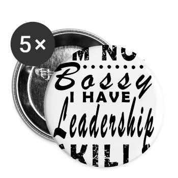 Chef Boss Lead Leader Gift Gift Idea - Buttons large 2.2''/56 mm (5-pack) - white - Front