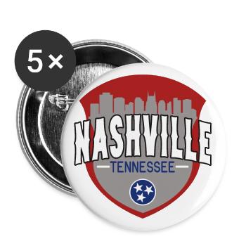 Nashville Tennessee Badge City - Buttons large 2.2''/56 mm (5-pack) - white - Front