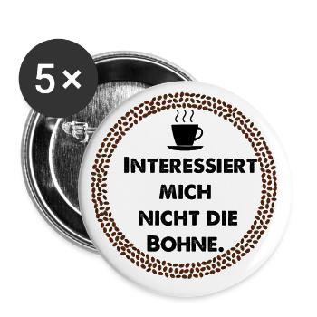 Coffee bean - Buttons large 2.2''/56 mm (5-pack) - white - Front