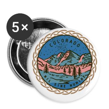 State-of-Colorado, Nil-Sine-Numine, USA - Buttons large 2.2''/56 mm (5-pack) - white - Front