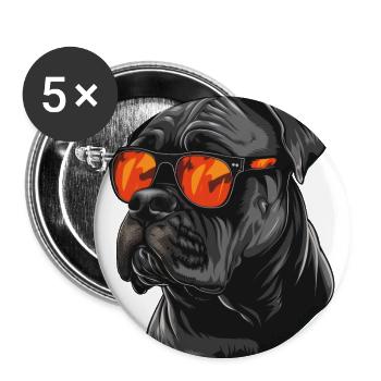 Cane Corso Italiano, Dog, Sunglasses, Summer - Buttons large 2.2''/56 mm (5-pack) - white - Front