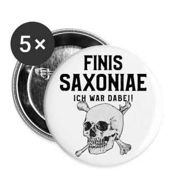 Finis Saxoniae - I was there (black) - Buttons large 2.2''/56 mm (5-pack) - white - Front