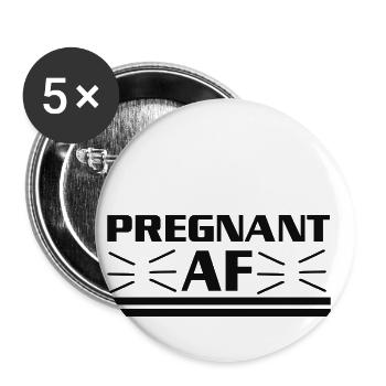 Pregnant Baby Mother Infant T-Shirt Mom - Buttons large 2.2''/56 mm (5-pack) - white - Front