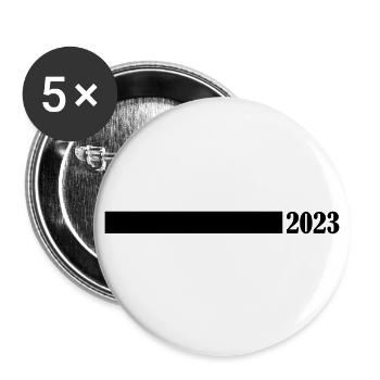 Ligne 2023 - Lot de 5 grands badges (56 mm) - blanc - Devant