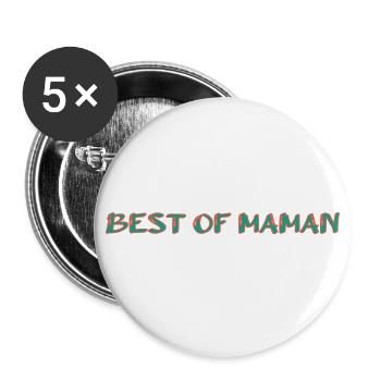 MOM. MOTHER's DAY. HAPPY MOTHER'S DAY. - Buttons large 2.2''/56 mm (5-pack) - white - Front
