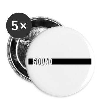 Équipe de chef d’escouade strip - Lot de 5 grands badges (56 mm) - blanc - Devant