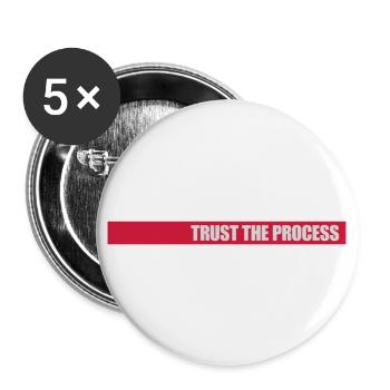 trust the process Quote - Buttons large 2.2''/56 mm (5-pack) - white - Front