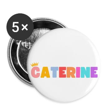 Caterine! Customizable - Buttons large 2.2''/56 mm (5-pack) - white - Front