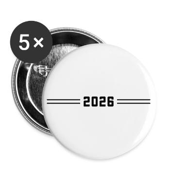 Symbole 2026 - Lot de 5 grands badges (56 mm) - blanc - Devant