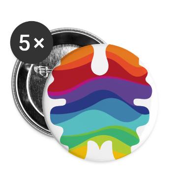 Rainbownut - Buttons large 2.2''/56 mm (5-pack) - white - Front