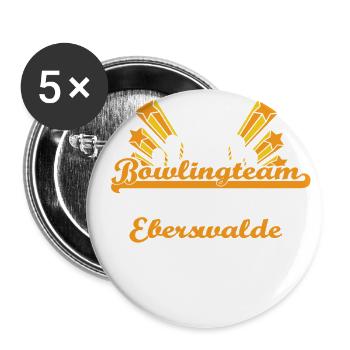 bowling team bowlerin bowler strike 9 Eberswalde - Buttons groß 56 mm (5er Pack) - Weiß - Vorne