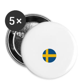 DON T NEED THERAPY WANT GO SWEDEN - Buttons large 2.2''/56 mm (5-pack) - white - Front