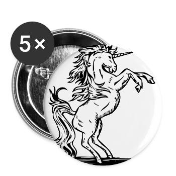 Unicorn - unicorn - Buttons large 2.2''/56 mm (5-pack) - white - Front
