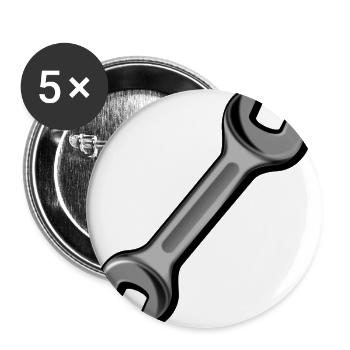 Werkzeugschlüssel / Tool - Buttons groß 56 mm (5er Pack) - Weiß - Vorne