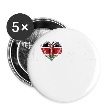 Amour Patrie Racines Accueil Fierté Pays Kenya png - Lot de 5 grands badges (56 mm) - blanc - Devant