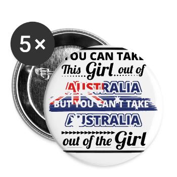 Take out gift dear origin girl AUSTRALI - Buttons large 2.2''/56 mm (5-pack) - white - Front