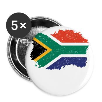 Roots roots flag homeland country south africa png - Buttons large 2.2''/56 mm (5-pack) - white - Front