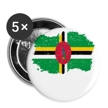 Roots roots flag homeland country Dominica png - Buttons large 2.2''/56 mm (5-pack) - white - Front