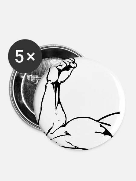 Power Arm - Buttons groß 56 mm (5er Pack) - Weiß