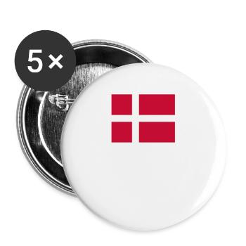 I love home homeland love roots DENMARK - Buttons large 2.2''/56 mm (5-pack) - white - Front