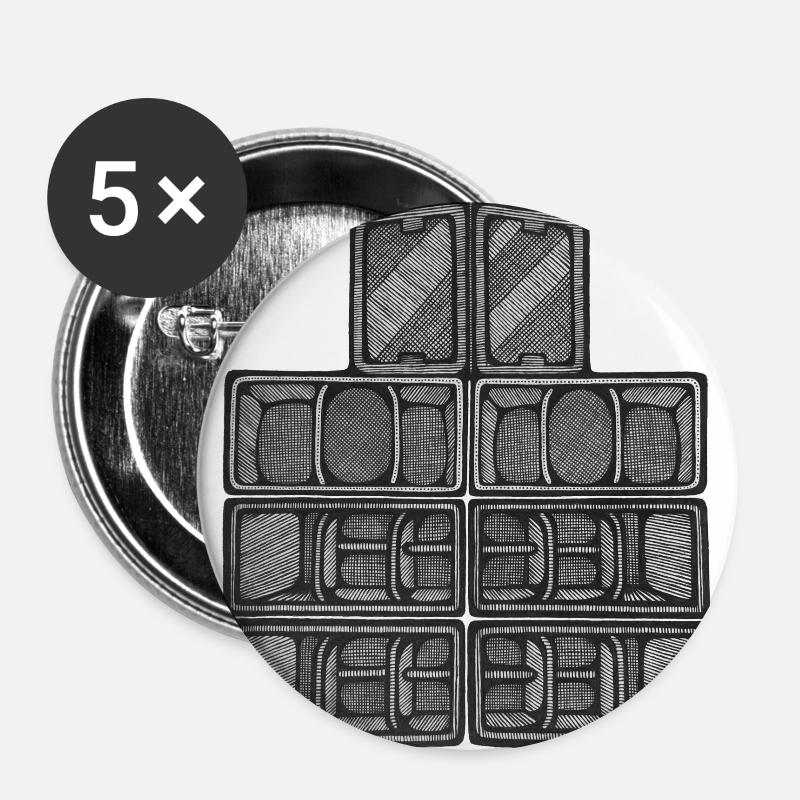 XentriK Soundsystem - Buttons large 2.2''/56 mm (5-pack) - white