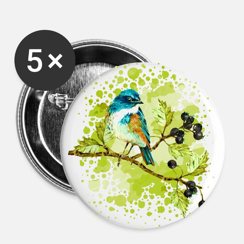 Bird - Buttons large 2.2''/56 mm (5-pack) - white