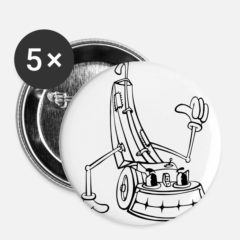 Crazy vacuum cleaner - Buttons large 2.2''/56 mm (5-pack) - white
