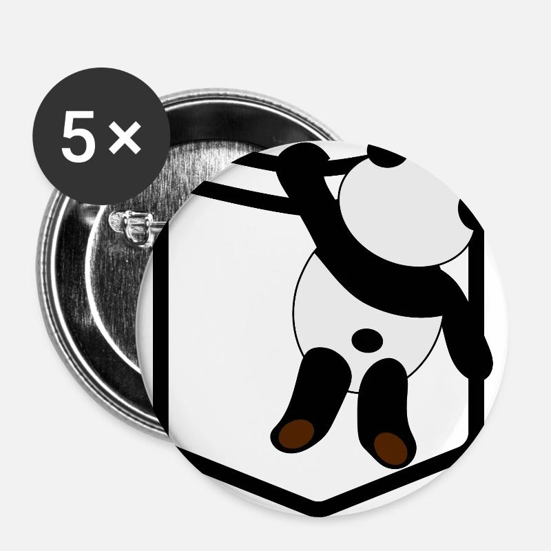 Shirt pocket Panda Pocket Panda - Buttons large 2.2''/56 mm (5-pack) - white