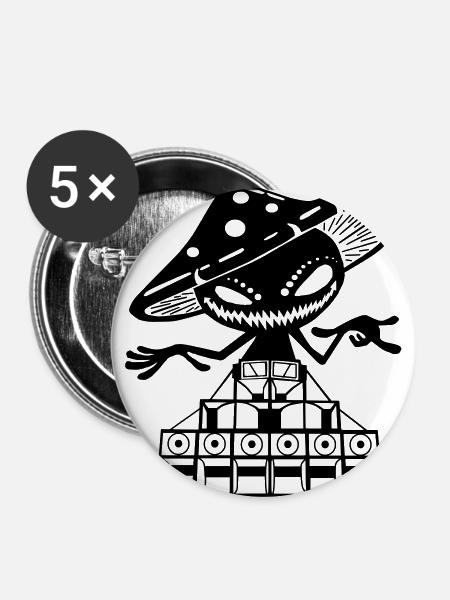 psylosoundsystem small - Buttons groß 56 mm (5er Pack) - Weiß