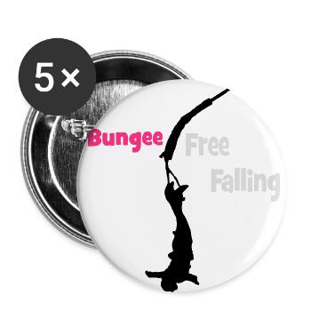 Bungee Fall - Buttons groß 56 mm (5er Pack) - Weiß - Vorne