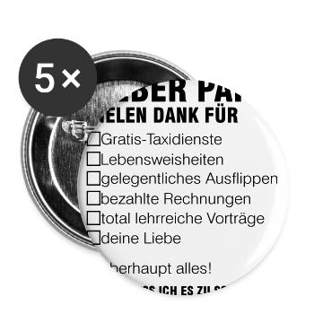 dear dad father fathers day father love gift - Buttons large 2.2''/56 mm (5-pack) - white - Front
